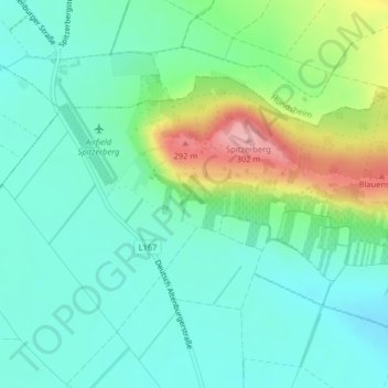 Topografische kaart Sentahöhle, hoogte, reliëf