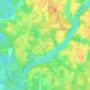 Topografische kaart Mallory Heights, hoogte, reliëf