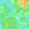 Topografische kaart Urshult, hoogte, reliëf