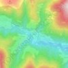Topografische kaart Klebas, hoogte, reliëf