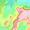 Topografische kaart Padilla de Hita, hoogte, reliëf