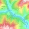 Topografische kaart Suarna, hoogte, reliëf