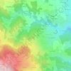 Topografische kaart Le Vorzet, hoogte, reliëf