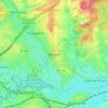 Topografische kaart Bergem, hoogte, reliëf