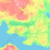 Topografische kaart Kitikmeot, hoogte, reliëf