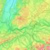 Topografische kaart Waldshut, hoogte, reliëf