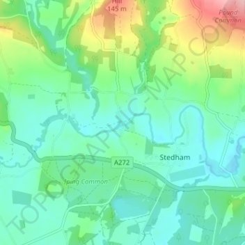Topografische kaart Iping, hoogte, reliëf