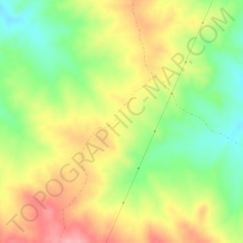 Topografische kaart El Endrinal, hoogte, reliëf