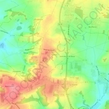 Topografische kaart Fenêtre, hoogte, reliëf