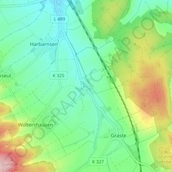 Topografische kaart Netze, hoogte, reliëf