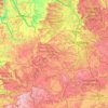 Topografische kaart Kreisfreie Stadt Ansbach, hoogte, reliëf