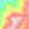Topografische kaart Carhua, hoogte, reliëf