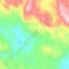 Topografische kaart Trnjine, hoogte, reliëf