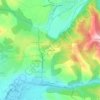 Topografische kaart Les Grèzes, hoogte, reliëf