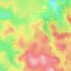 Topografische kaart Le Viala, hoogte, reliëf