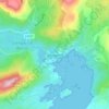 Topografische kaart Glengarriff, hoogte, reliëf