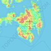 Topografische kaart North Cotabato, hoogte, reliëf
