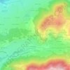 Topografische kaart La Beunaz, hoogte, reliëf