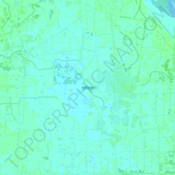 Topografische kaart Hatiya, hoogte, reliëf