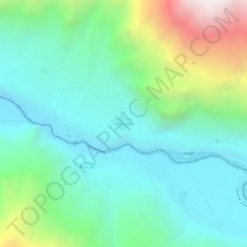 Topografische kaart Askole, hoogte, reliëf