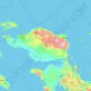 Topografische kaart West Papua, hoogte, reliëf