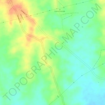 Topografische kaart San Luis, hoogte, reliëf
