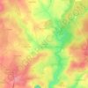 Topografische kaart La Faverie, hoogte, reliëf
