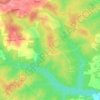 Topografische kaart Le Cherpe, hoogte, reliëf