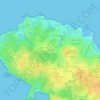 Topografische kaart Ker Borny, hoogte, reliëf