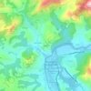 Topografische kaart Pendás, hoogte, reliëf