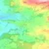 Topografische kaart Le Bousquet, hoogte, reliëf