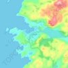 Topografische kaart Scourie, hoogte, reliëf