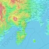 Topografische kaart Ashigarashimo County, hoogte, reliëf