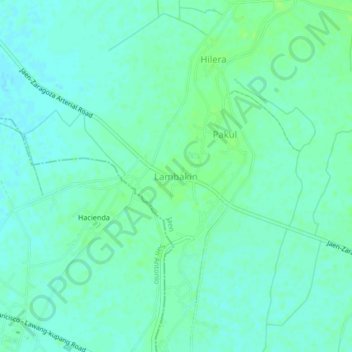 Topografische kaart Lambakin, hoogte, reliëf