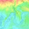 Topografische kaart La Roussille, hoogte, reliëf