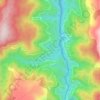 Topografische kaart A Veiga de Galegos, hoogte, reliëf