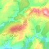 Topografische kaart Espiñoso, hoogte, reliëf