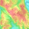 Topografische kaart Blue Jay, hoogte, reliëf