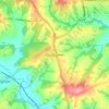 Topografische kaart Hurst Green, hoogte, reliëf