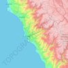 Topografische kaart Provincia de Lima, hoogte, reliëf