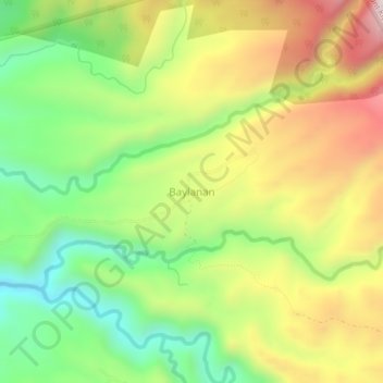 Topografische kaart Baylanan, hoogte, reliëf