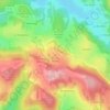 Topografische kaart Puy du Fraud, hoogte, reliëf