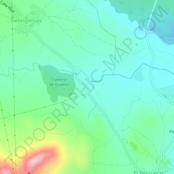 Topografische kaart Fresnedillas, hoogte, reliëf