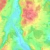 Topografische kaart Wetterling, hoogte, reliëf