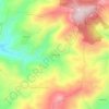Topografische kaart Vilar Douro, hoogte, reliëf
