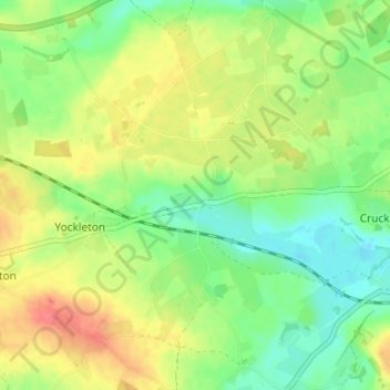 Topografische kaart Nox, hoogte, reliëf