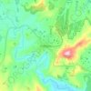 Topografische kaart Underberg, hoogte, reliëf