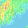 Topografische kaart New Bedford, hoogte, reliëf