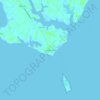 Topografische kaart Coltons Point, hoogte, reliëf