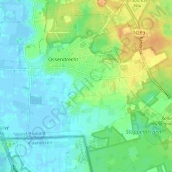 Topografische kaart Leemberg, hoogte, reliëf